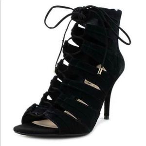 Jessica Simpson Lace Up Black Suede Pump
